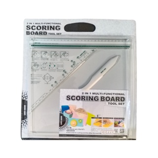 2 in 1 Scoring Board Tool Set [Score Board and Cutting Mat]