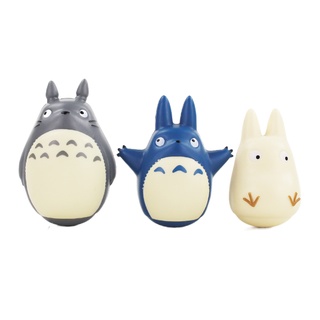 fast⊕⊕3pcs/lot My Neighbor Totoro Tumbler Figure Hayao Miyazaki White Chibi Totoro Anime Mini Model