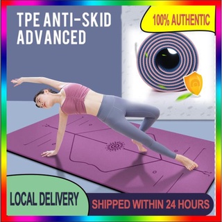 TPE yoga mat posture line soft high-density thickened yoga mat non-slip sports mat sports mat