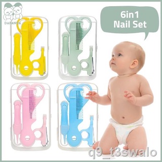 Spot goods ☫6Pcs Set Baby Manicure Set Safety Care Nail Trimmer Clipper Scissor Cutter Tool DP