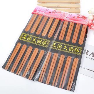 Anti-mildew and anti-slip bamboo chopsticks family pack 10 pairs of household lacquer-free bamboo