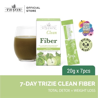 TRIZIE Clean Fiber 7 Day [Fiber Drink - Weight Loss & Detox with Psyllium FIber,Green Tea,Garcinia]