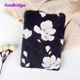 [FoxBridge] Elegant Flowers Kindle Case 2019 10th/ Paperwhite 4/3/2/1 Smart Cover Amazon E-readers 2016 8th Full Protective Shell