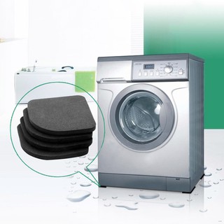 4PCS Black EVA Multifunctional Washing Machine Anti-shock Pads Non-slip Refrigerator Mute Pad broxah.vn (1)
