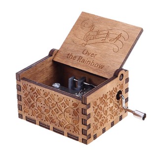 Retro Wooden Music Box Decoration Gifts (4)