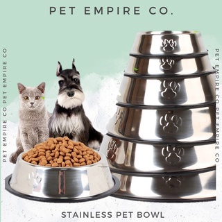 Pet Dog Cat Stainless Steel Bowl Water Bowl Food Bowl Pet Cat Bowl Heavy Duty Anti Slip Bowl Feeder