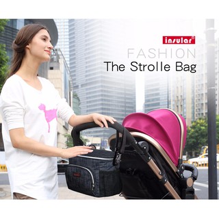 New Style Insular Waterproof Baby Diaper Bag Messenger Mommy Bag Thermal Insulation Stroller Bags (7)
