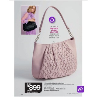 AVON EVERLY PLEAT DETAIL HOBO BAG PINK*avon.exclusive