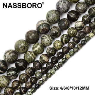 Natural Stone Green Zebra Jaspers Round Beads 4 6 8 10 12MM For Jewelry Making