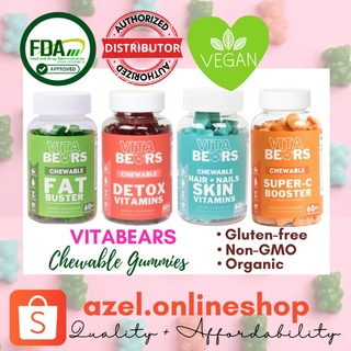 VITABEARS Chewable Gummies | Hair+Skin+Nails • Biotin • Fat Buster • Detox • Vitamin C