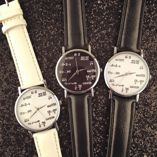 【 Ready Stock】Simple Round Watches With Math Formula Equation For Men Women Gifts