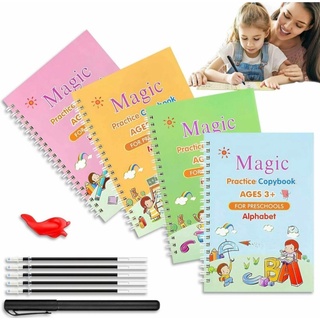 BCT 4 Book/Set Kids Calligraphy Copybook Sank Magic Practice New Learning Writing Lettering