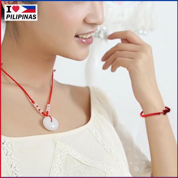 ilovepilipinas# Lucky Bead Red String Ceramic Bracelet