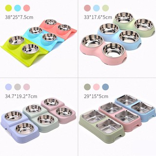 Pet Dogs Cats Feeding Food Bowl Drinking Water Fountain Pet Food Water Feeder Dogs Food Container