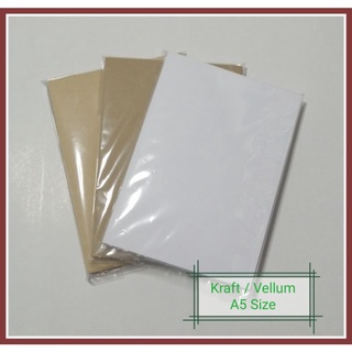 50pcs/100pcs A5 SIZE 70gsm Kraft paper /Vellum 160gsm/200gsm for flyers/DIY