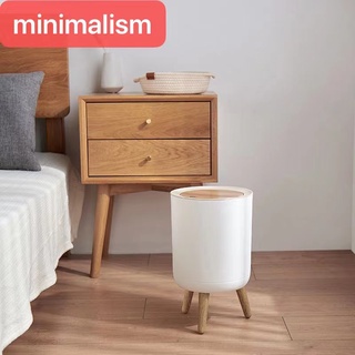 Nordic minimalist trash bin white trash can home mini trash can