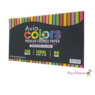 Avia Brand Colored Paper 80gsm Advance Colored Paper-250 sheets Assorted Colors