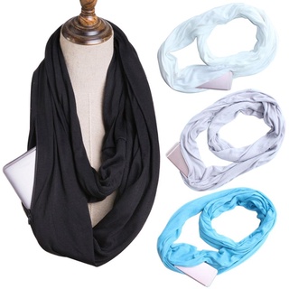 1010-DZQKC# Convertible Journey Infinity Scarf With Pocket Multi-use Scarf With Pocket