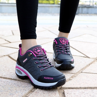 Womens Air Cushion Athletic Walking Sneakers Breathable Gym Jogging Tennis Shoes Fashion Sport Lace Up Hight Platform
