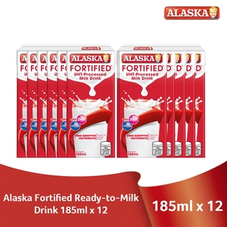 Alaska Fortified Ready-to-Drink Milk 185ml | Set of 12