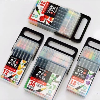 12/18/24/36 colors Dual Tip Marker Pen with handle Calligrahy Marker