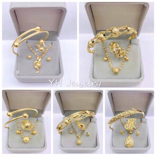 【YH】4 in 1 24k Thailand Gold Plated Jewelry Set