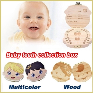 Girl or Boy Image Baby Milk Tooth Collection Memorial Box Cute and Beautiful Wooden Box
