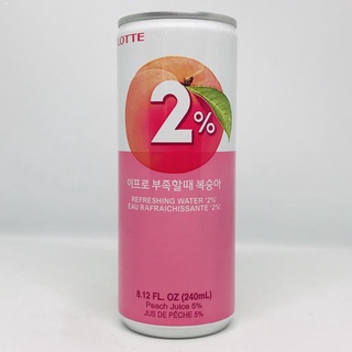 Korean drink❀[🇰🇷Lotte] 2% Peach flavored water korean refreshing drink 240ml