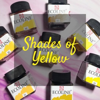 Ecoline Liquid Watercolors - Yellow and Orange (1)