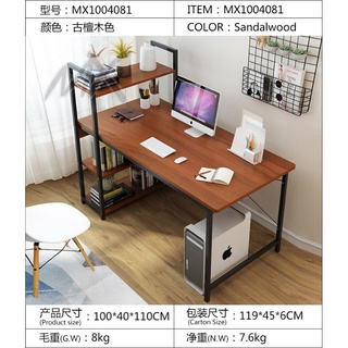 100x40CM Big Size Computer Study Home Office Table Desk Furniture With Shelves
