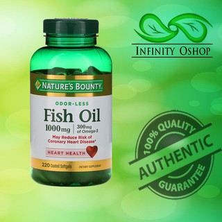 Nature's Bounty, Fish Oil, 1,000 mg, 220 Coated Softgels