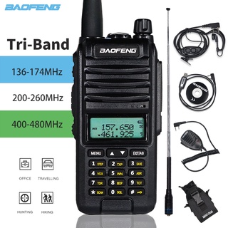New Tri-Band Radio BaoFeng A58s 8W High Power Walkie Talkie 2800mAh Amateur Handheld Ham Two Way Rad