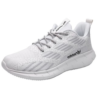 New Adidas Sports Shoes Lightweight Large Size Men's Running Shoes Mesh Breathable Casual Shoes Low Cut Laces Stripes Non-slip Wear-resistant Women's Jogging Shoes Couple Shoes 38-46 (4)