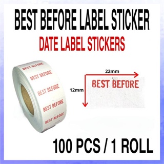 100PCS / 1ROLL Best Before Label Sticker Date Label Sticker Food Expiration Date Label Sticker