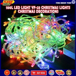 Original 100l Led Light Yf-23 Christmas Lights Décor For Home Transparent Wire LED Multicolor