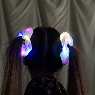 TWINKLE1 Women Rubber Bands Light LED Luminous Scrunchies (4)