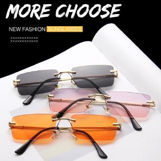 INS European and American Trend Frameless Ladies Square Sunglasses Small Frame Gradient Color Sunglasses (4)