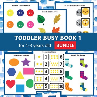 BUSY BOOK BUNDLE 1 for Toddlers, Preschool and Kindergarten