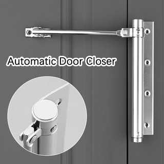 Stainless Steel Automatic Door Closer Adjustable Automatic Door Spring Latch (1)