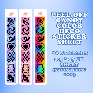 peel off candy color deco sticker sheets by shop.cyon (for polco, journal, etc.)