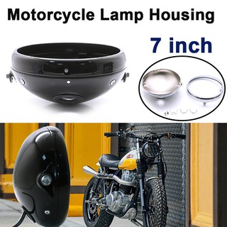 7 Inch Refit Round Motorcycle Headlight Lamp Housing Cover Bobber Retro Headlight Cover