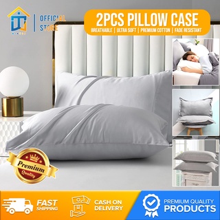 Wintop 2pcs Plain Pillow Case 18x28 Pillow Cover Punda Pillowcase for Bedsheet Bedsheets