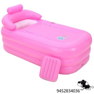 Inflatable Bathtub Adult Spa PVC portable bath tub(Air pump not included)142cm*84cm*64cm