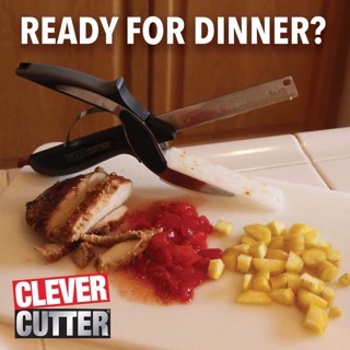 Clever Cutter 2-in-1 Knife & Cutting Board Scissors