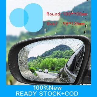 【COD】2pcs Oval/round Car Rainproof Anti-flog Rearview Mirror Protective Film Car Accessory (1)