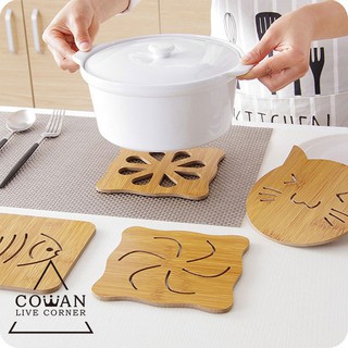 Lovely Table Placemats Wooden Heat Insulation Anti-slip Cup Mat Pot Mug Pad