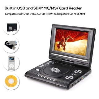Portable 7.8 DVD LCD Screen Digital Video Disc Player Machine Support TV Game CD