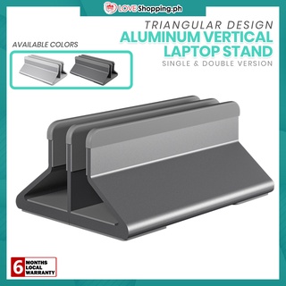 Triangular Design Aluminum Vertical Laptop Stand Adjustable Laptop Holder (SILVER, BLACK, & SPACE GR