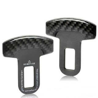 【Ready Stock】♚GS Carbon Fiber Car Safety Seat Belt Buckle Stopper Clip Alarm Clamp Pair