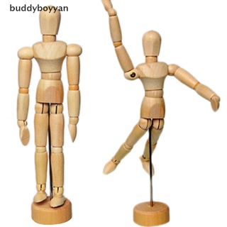 【buddyboyyan】 5.5" Drawing Model Wooden Human Male Manikin Blockhead Jointed Mannequin Puppet Hot (5)